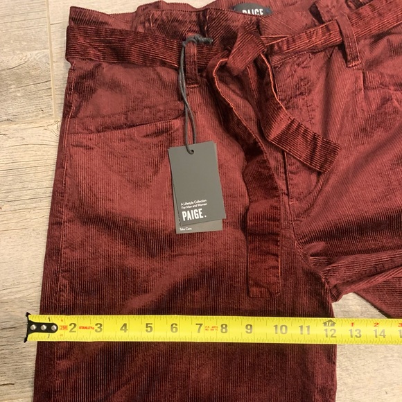 PAIGE Sutton Paperbag Corduroy Wide Legged Pants - Picture 7 of 12
